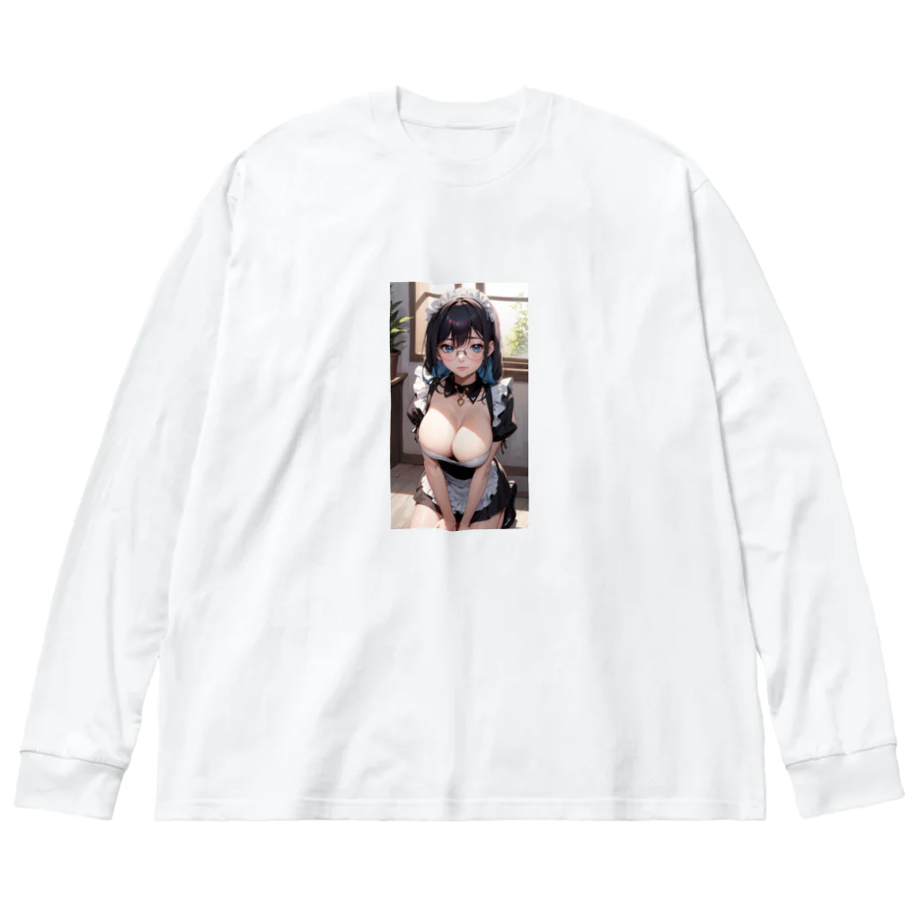 美少女学院の黒髪美少女　美鈴ちゃん　メイド Big Long Sleeve T-Shirt