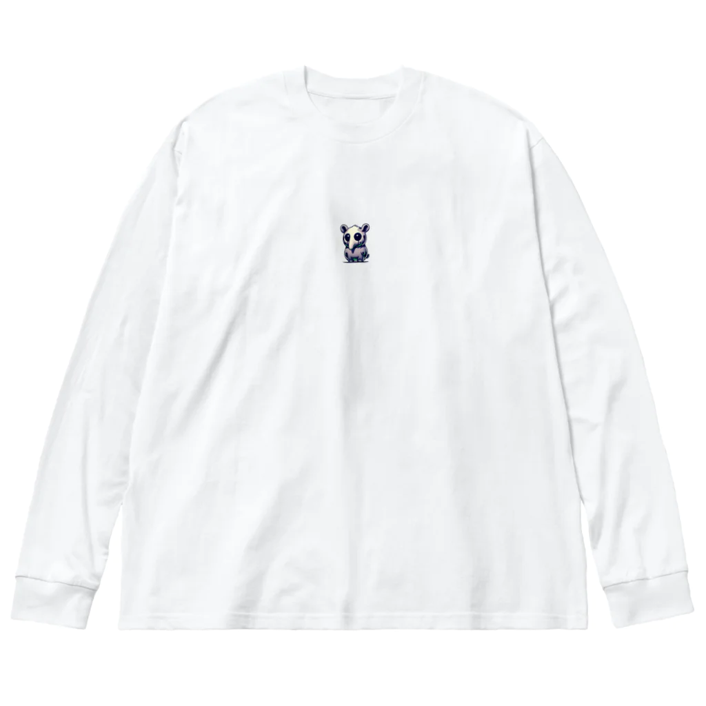 たんたん狸の不気味で可愛い森の不気味で可愛いバク001 Big Long Sleeve T-Shirt