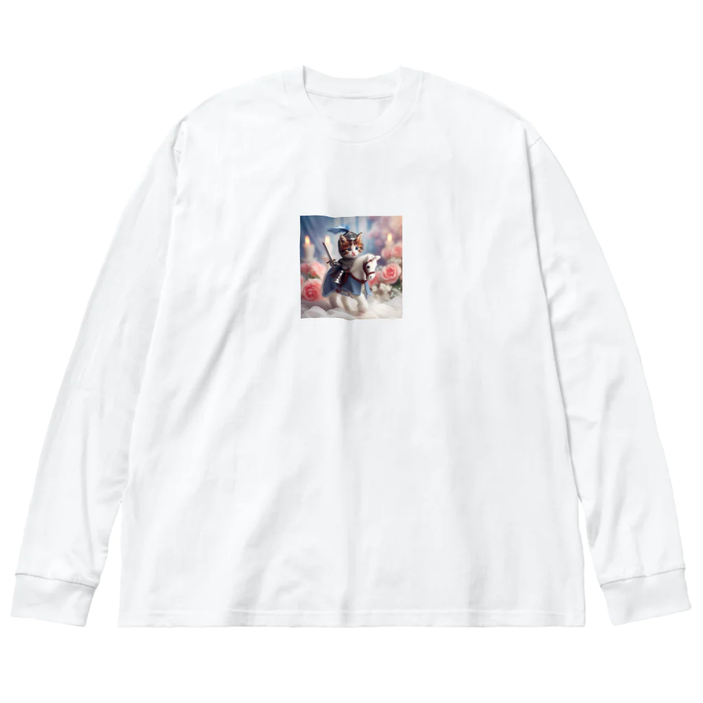 koumeiの白馬に乗ったネコ王子様4 Big Long Sleeve T-Shirt