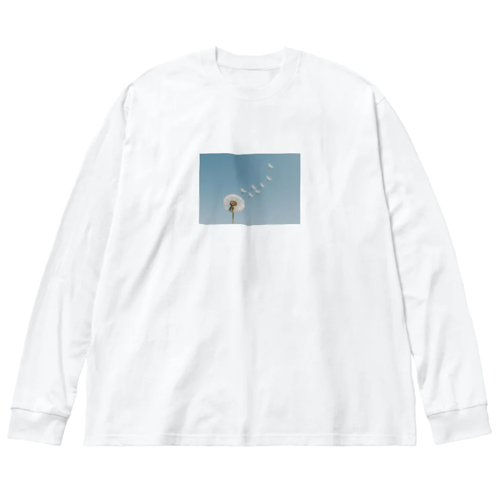 きまぐれ更新ゆるかわイラスト屋さんのたんぽぽの綿毛 Big Long Sleeve T-Shirt