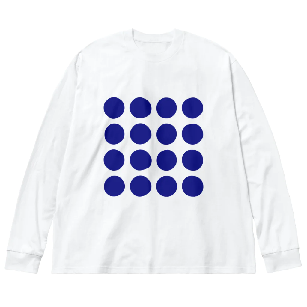 〇△□のお店のシンプルドットデザインシリーズ4 ビッグシルエットロングスリーブTシャツ
