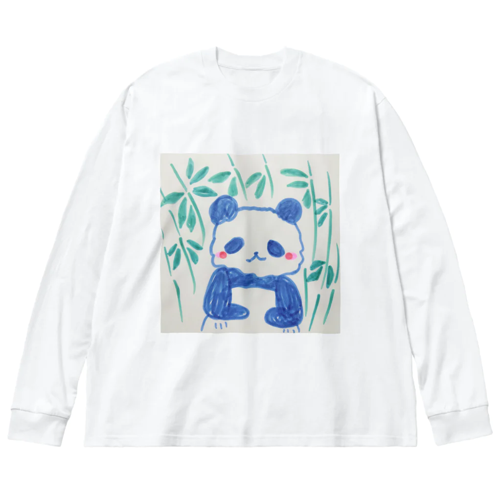 モチクマのモフモフパンダ君 ビッグシルエットロングスリーブTシャツ