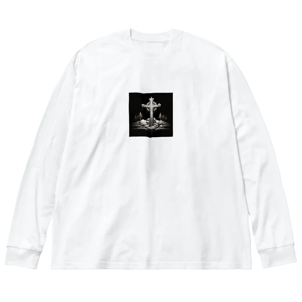 yielanggo007の暗闇の光十字架 Big Long Sleeve T-Shirt