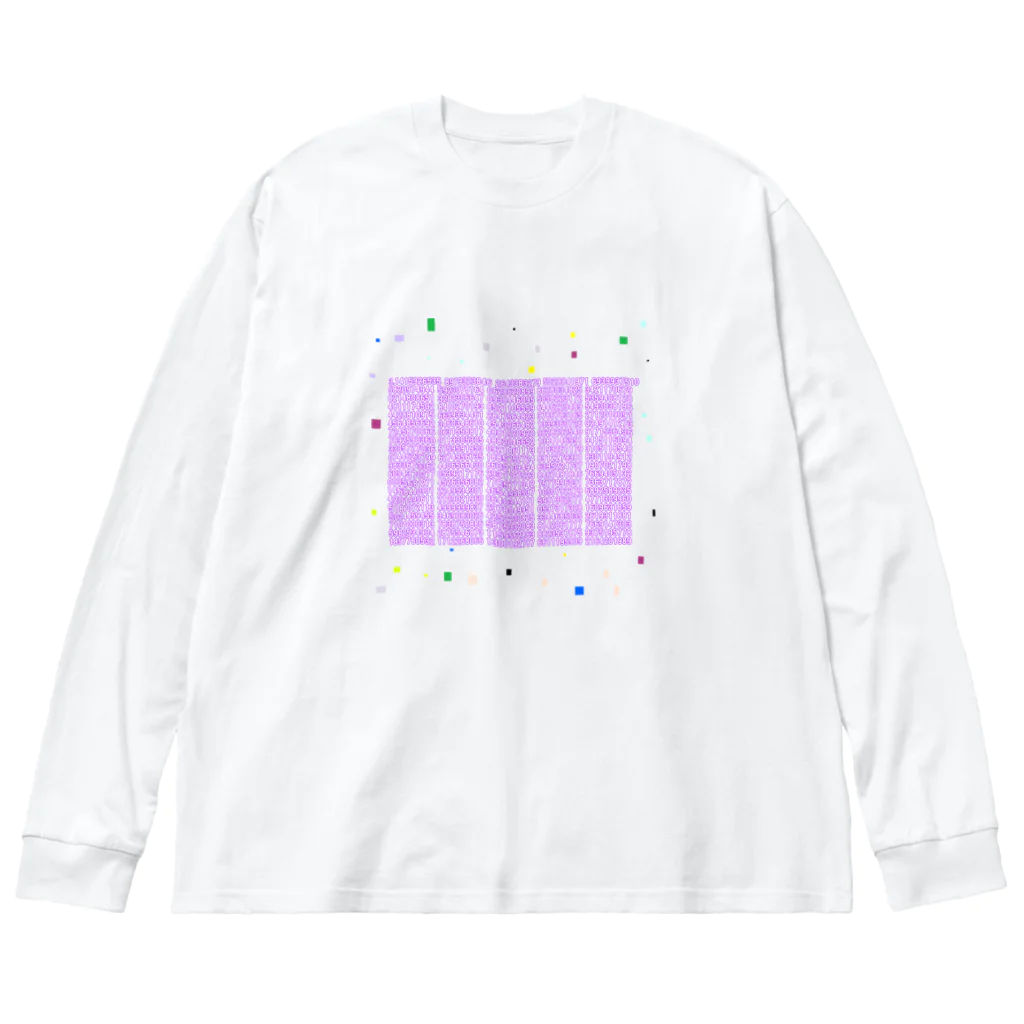 noiSutoaの神秘的なパープルカラー円周率１０００桁 Big Long Sleeve T-Shirt