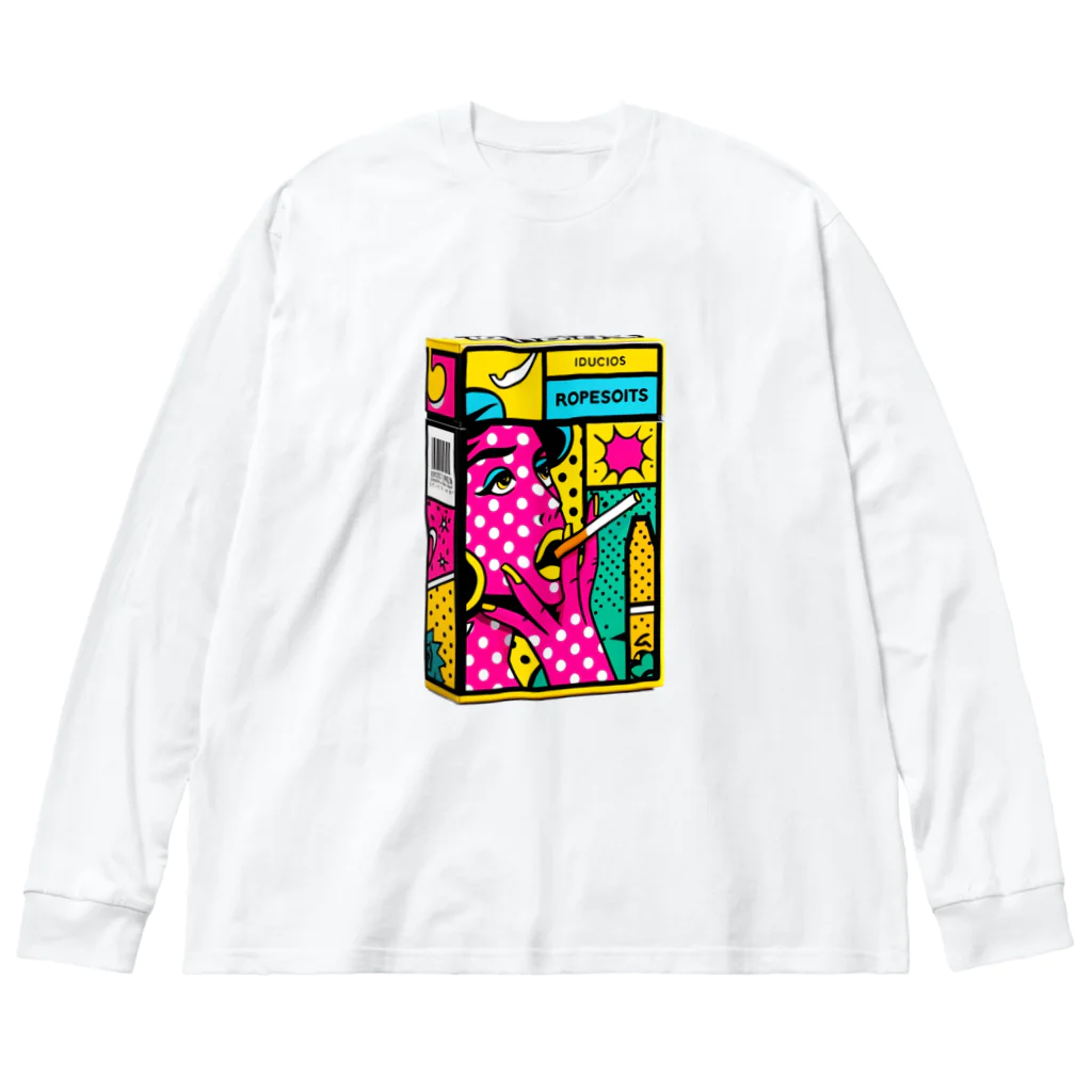 わっふるアートのネオ・シガレットボックス Big Long Sleeve T-Shirt