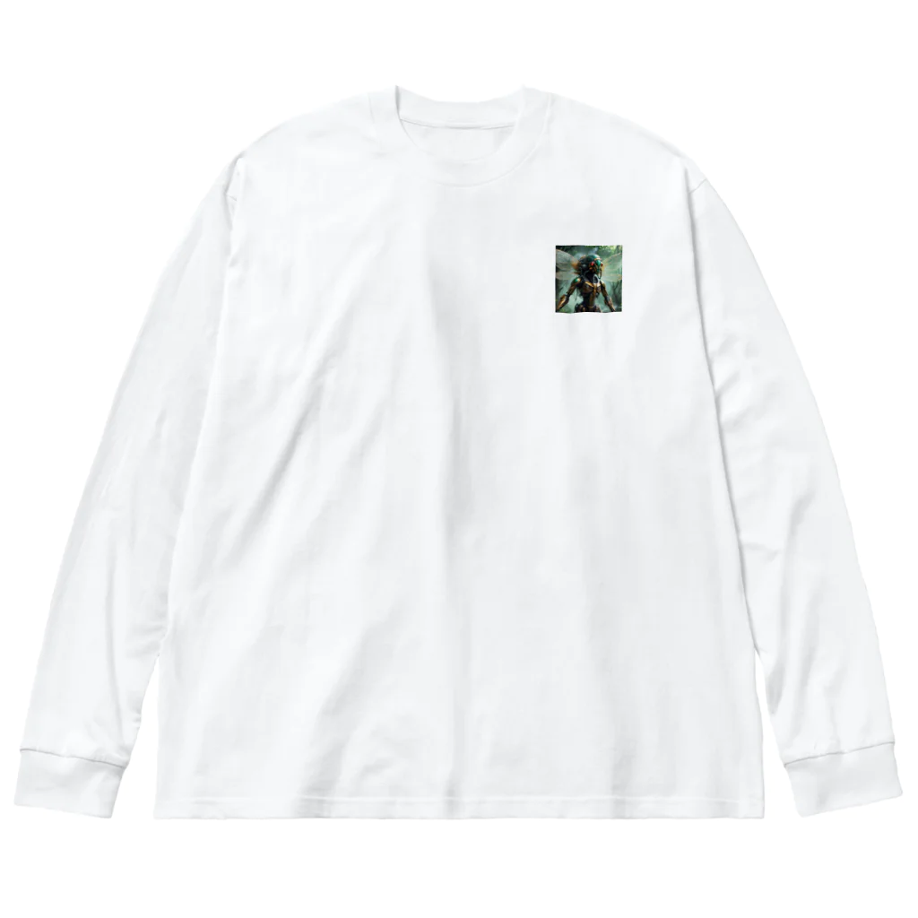 majimeのサイボーグ蝉 ビッグシルエットロングスリーブTシャツ