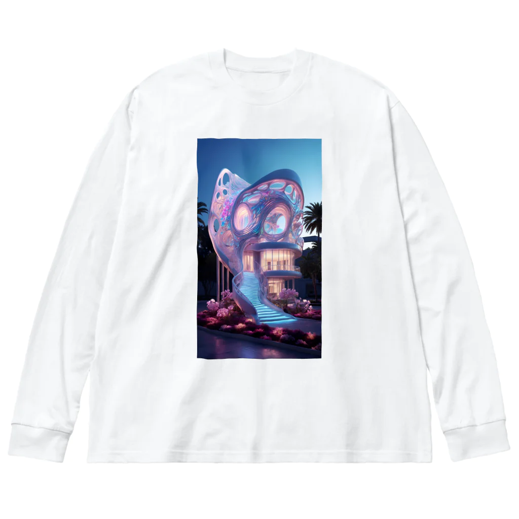 AQUAMETAVERSEの幻想的なお家アメジスト2846 Big Long Sleeve T-Shirt