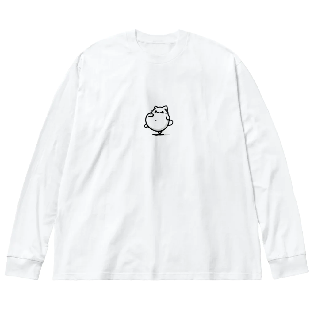 ゆるねこshopのお腹のでてる猫12 Big Long Sleeve T-Shirt