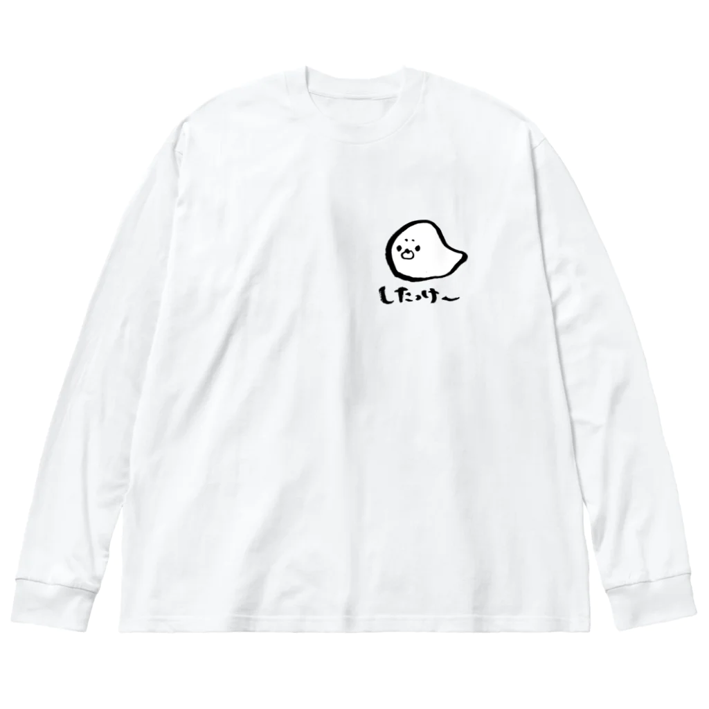 道産子あーかのぼんやりショップの道産子あざらしくん ビッグシルエットロングスリーブTシャツ