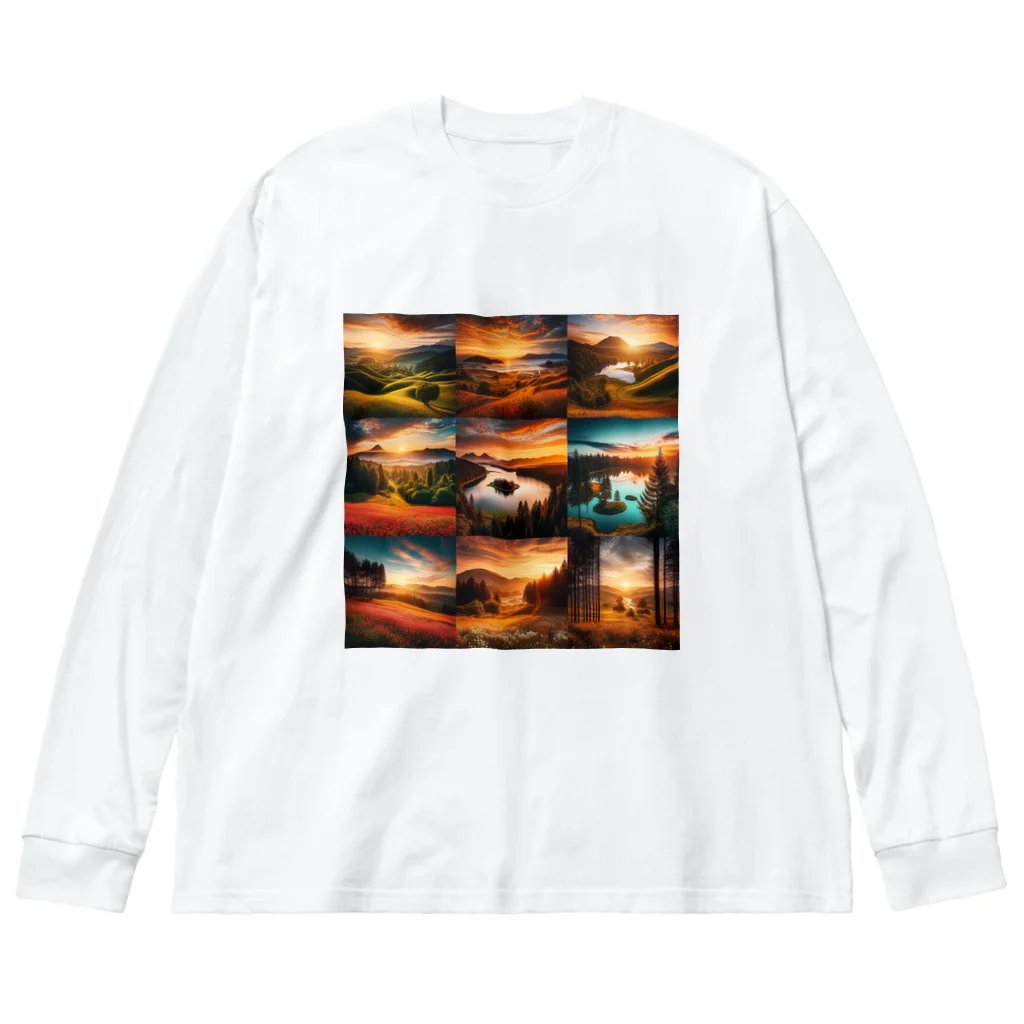 株式会社チュンスターの夕焼け小焼け Big Long Sleeve T-Shirt