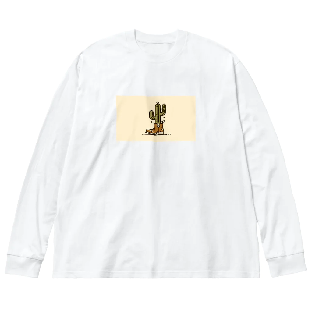 オアシスの靴から生えるサボテン Big Long Sleeve T-Shirt