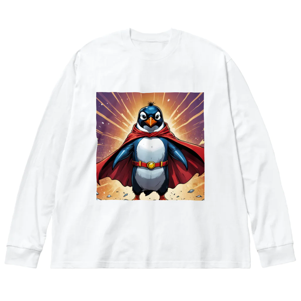 pen.のペンギンのヒーロー登場！ ビッグシルエットロングスリーブTシャツ