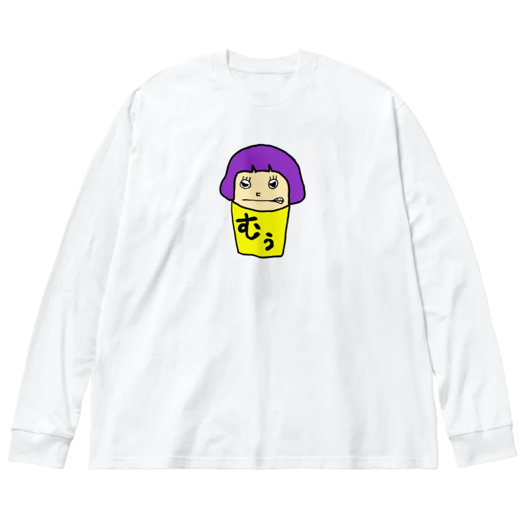 sooomaxの四角いちゃん(怒) ビッグシルエットロングスリーブTシャツ