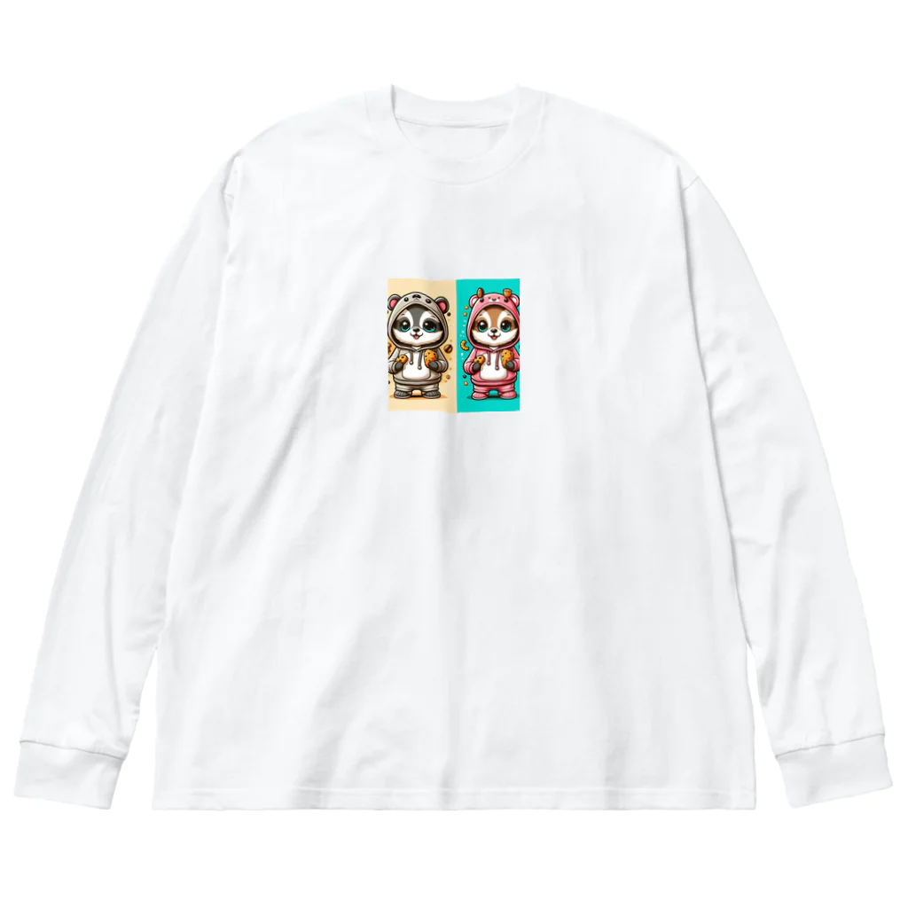 dai-k_1977のかわいい癒やし動物 Big Long Sleeve T-Shirt