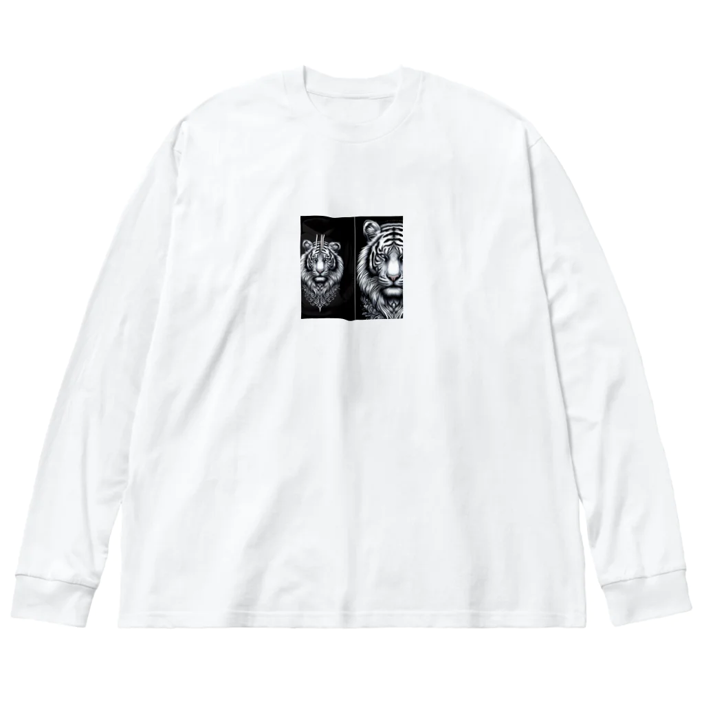 dai-k_1977のカッコいい強そうなトラ Big Long Sleeve T-Shirt