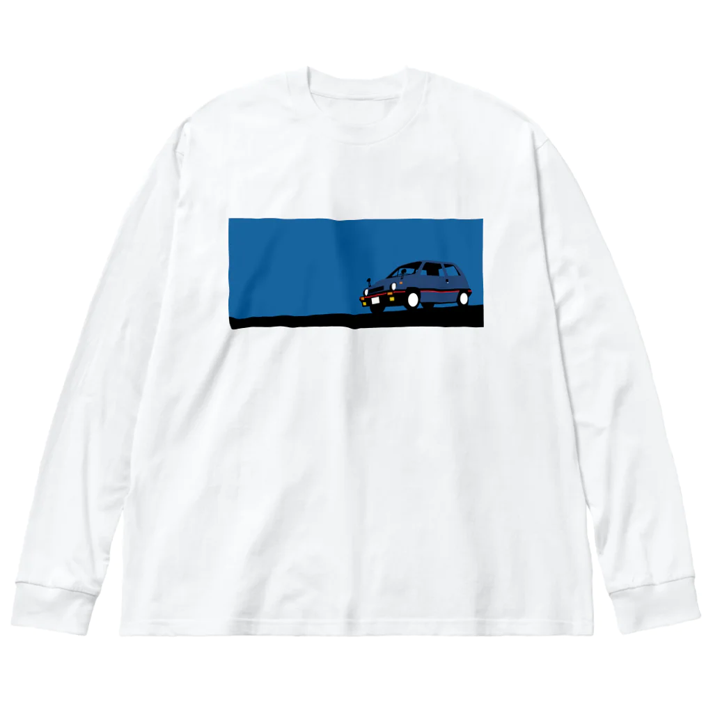 キャのシティなクルマ ビッグシルエットロングスリーブTシャツ