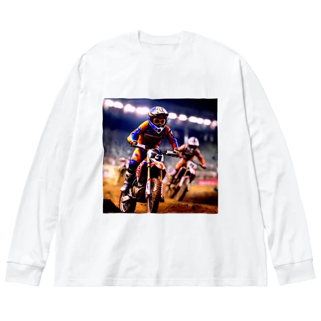 Bikers' Galleryのチャンピオンライド：モトクロスアクション Big Long Sleeve T-Shirt