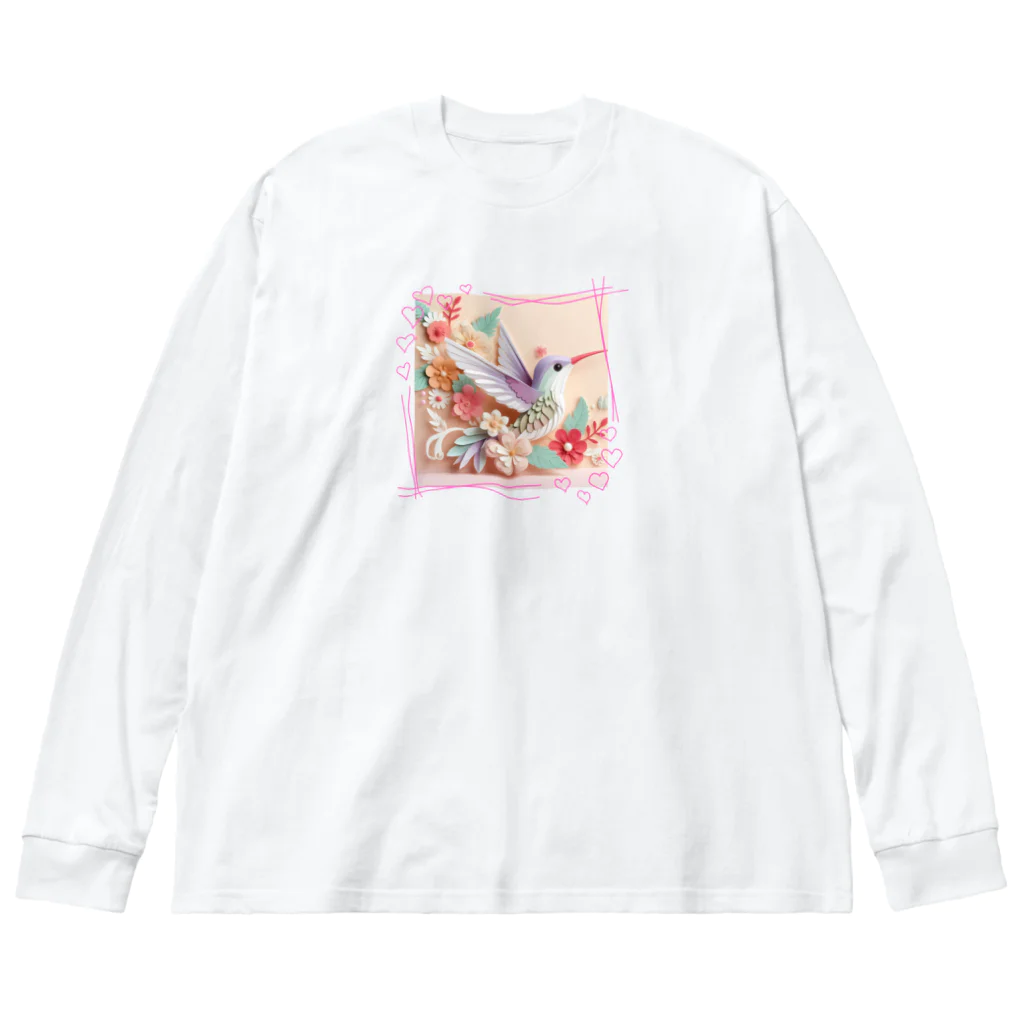 終わらない夢🌈のパステルカラーのハチドリ💞 Big Long Sleeve T-Shirt