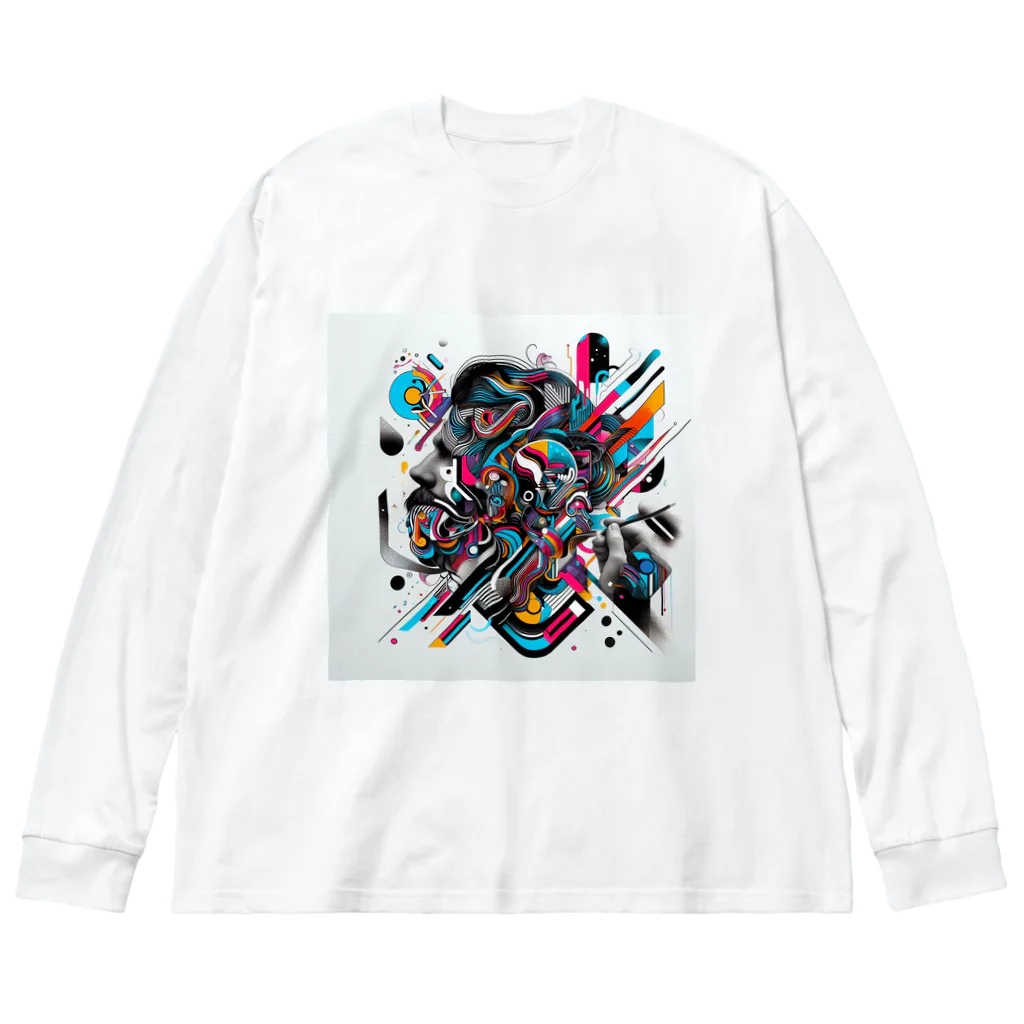 のだまクリエイターズらぼの近未来アート Big Long Sleeve T-Shirt