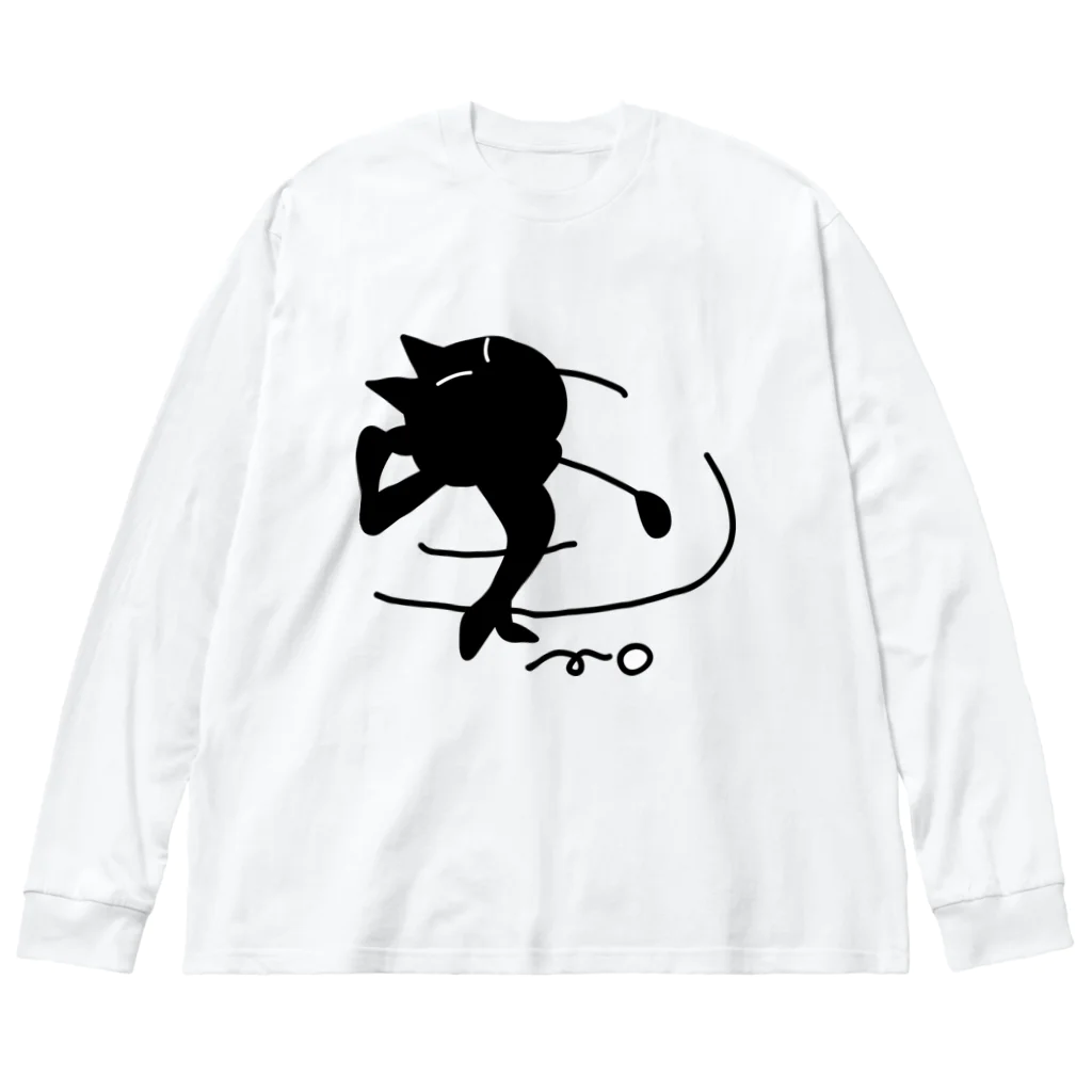 B-catのゴルフ猫 ビッグシルエットロングスリーブTシャツ