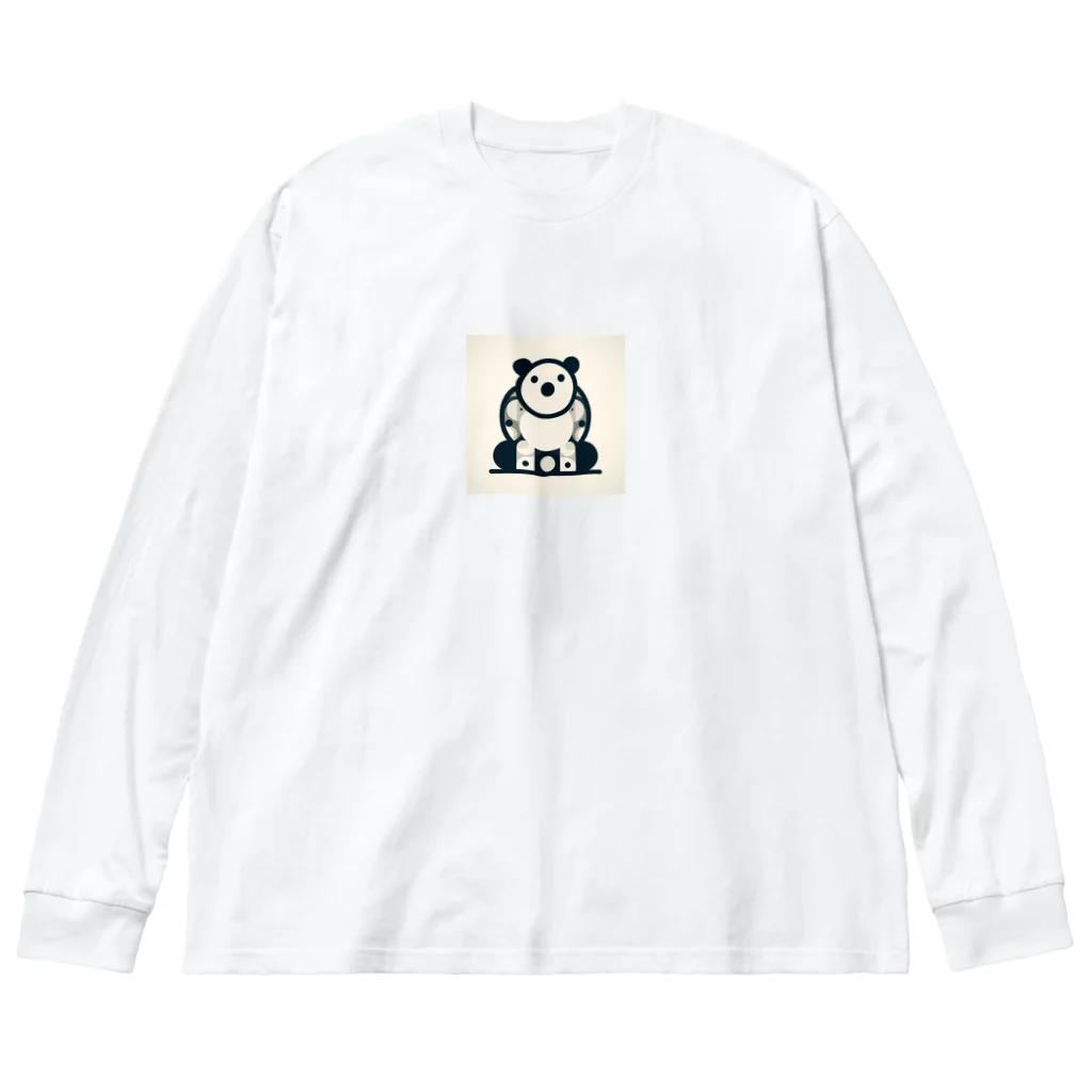 siromedakaの〇〇ぱんだくん ビッグシルエットロングスリーブTシャツ