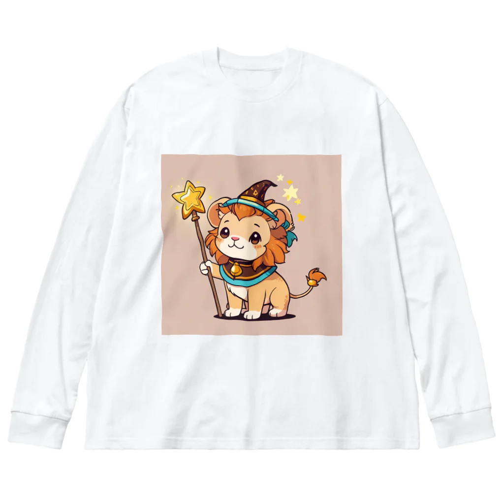 ganeshaの魔法の杖を持ったかわいいライオン Big Long Sleeve T-Shirt