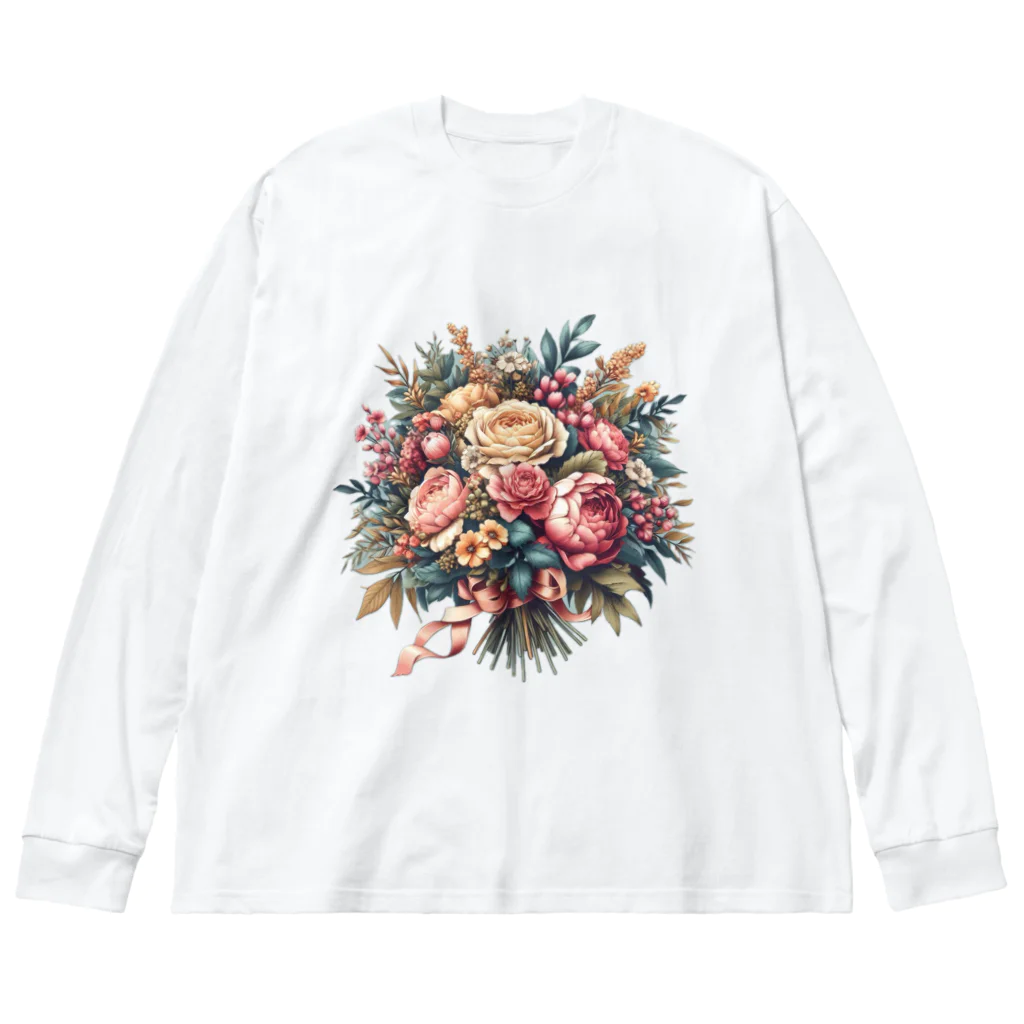 riotriffs_punksの花束 ビッグシルエットロングスリーブTシャツ