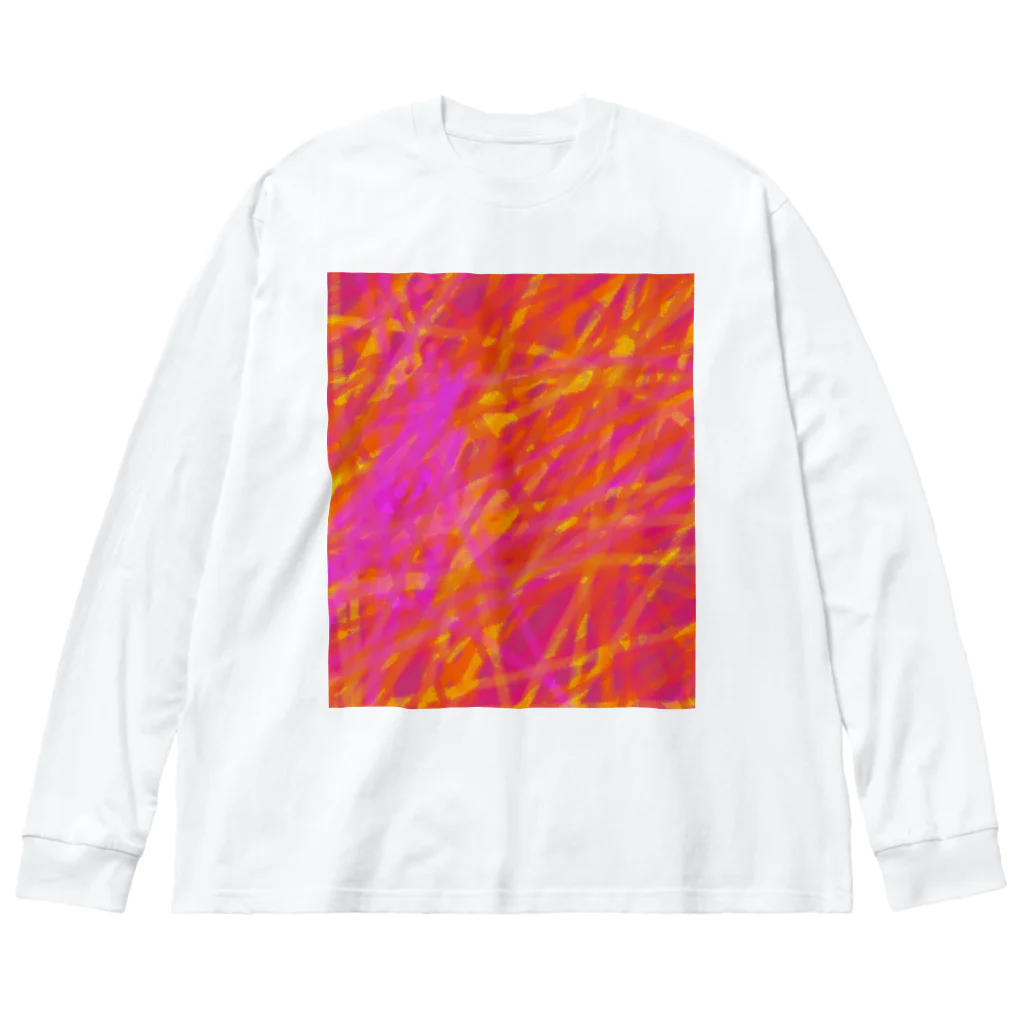 納豆ごはんの炎 Big Long Sleeve T-Shirt