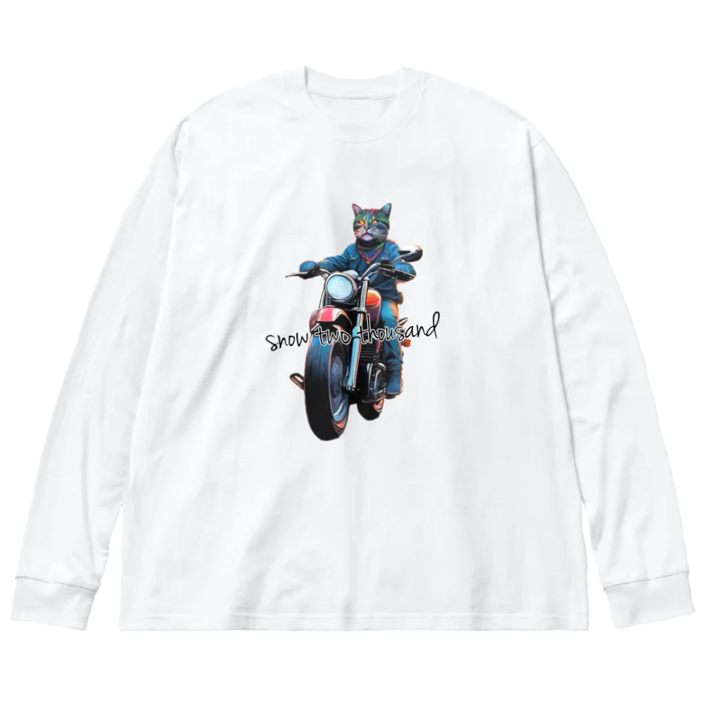 snow two thousandのワイルド夢ネコ ビッグシルエットロングスリーブTシャツ