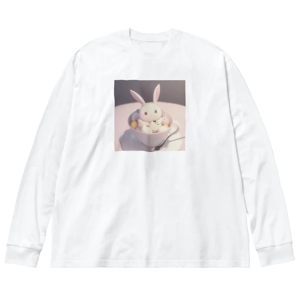 nakayan33のアイスカップうさ ビッグシルエットロングスリーブTシャツ