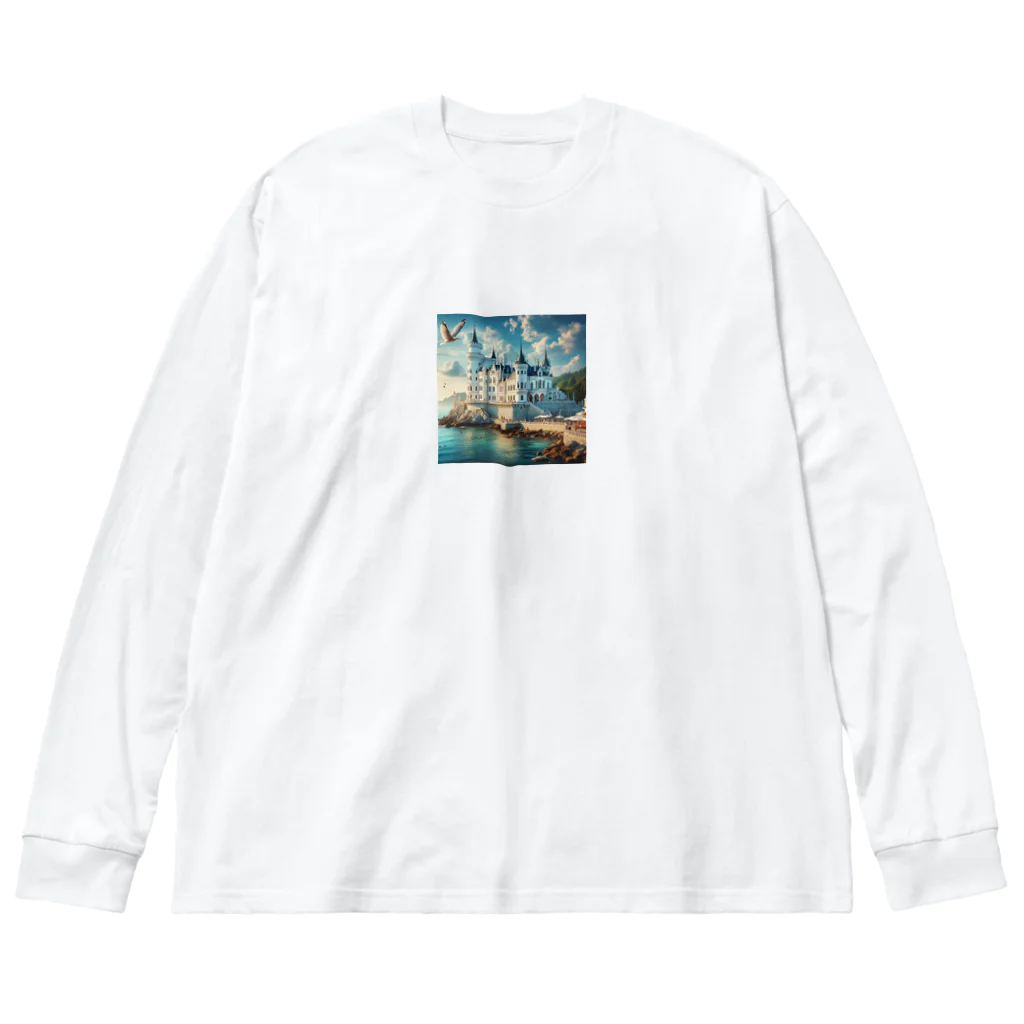 namidamakiの海辺の綺麗な城 Big Long Sleeve T-Shirt