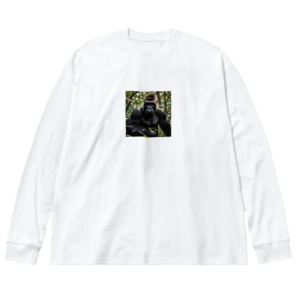 animalzのミステリアスで力強い、ジャングルの王者ゴリラが登場！ Big Long Sleeve T-Shirt