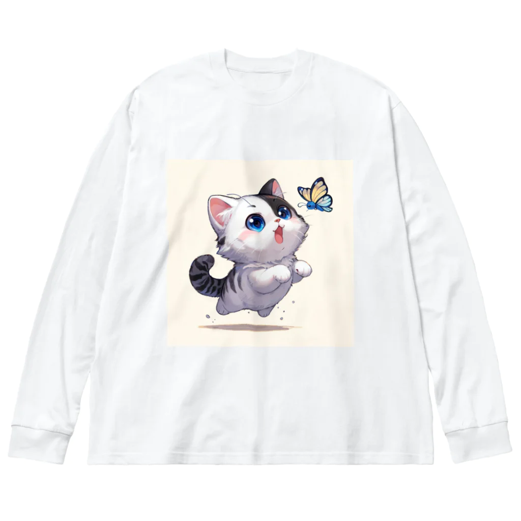 yos-1292583のねこニコばん ビッグシルエットロングスリーブTシャツ