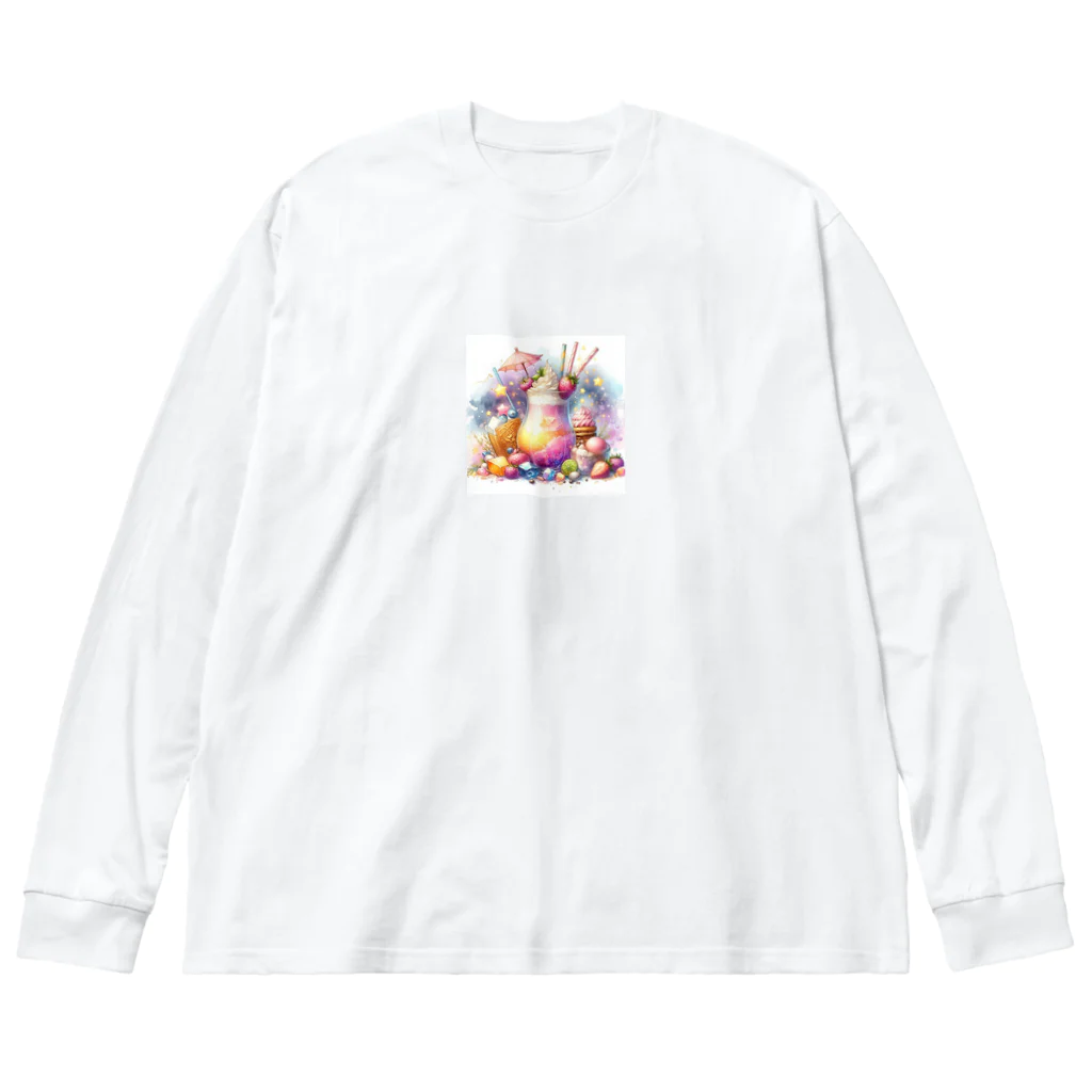 narunaru06のファンタジーな飲み物 ビッグシルエットロングスリーブTシャツ