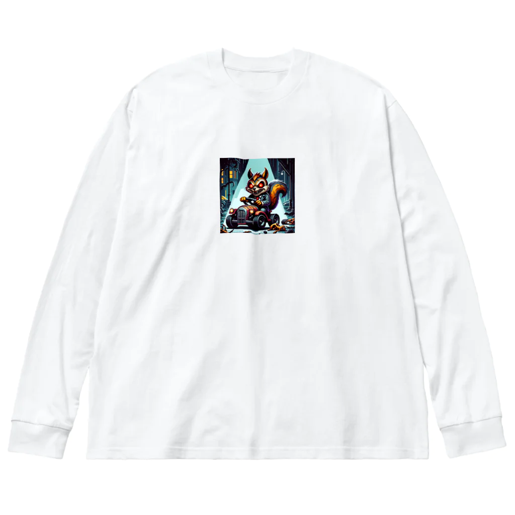 funny-itemsの深夜のドライブ、リスゾンビ君 Big Long Sleeve T-Shirt