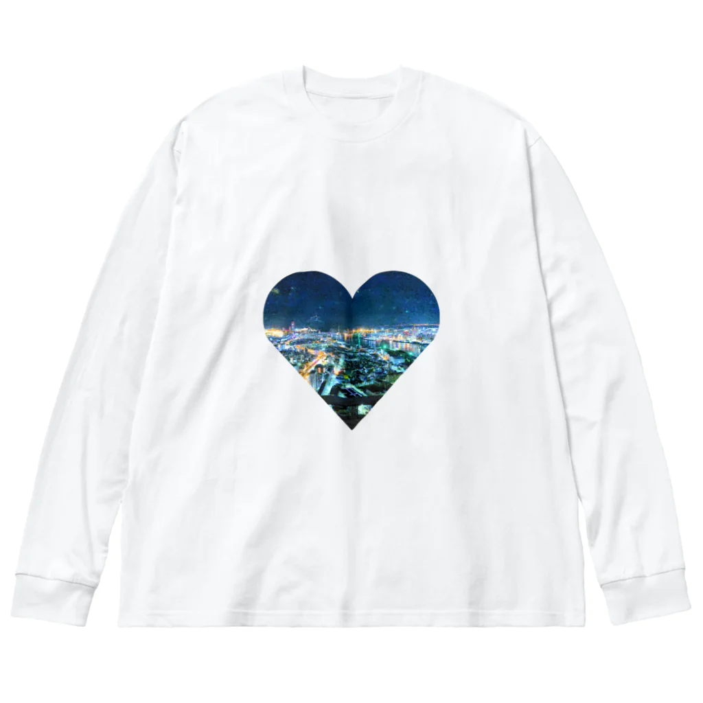 Castagna-カスターニャのnight view Big Long Sleeve T-Shirt