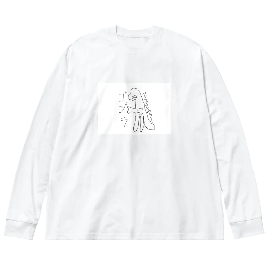 hetaTのhetaTゴジラ Big Long Sleeve T-Shirt