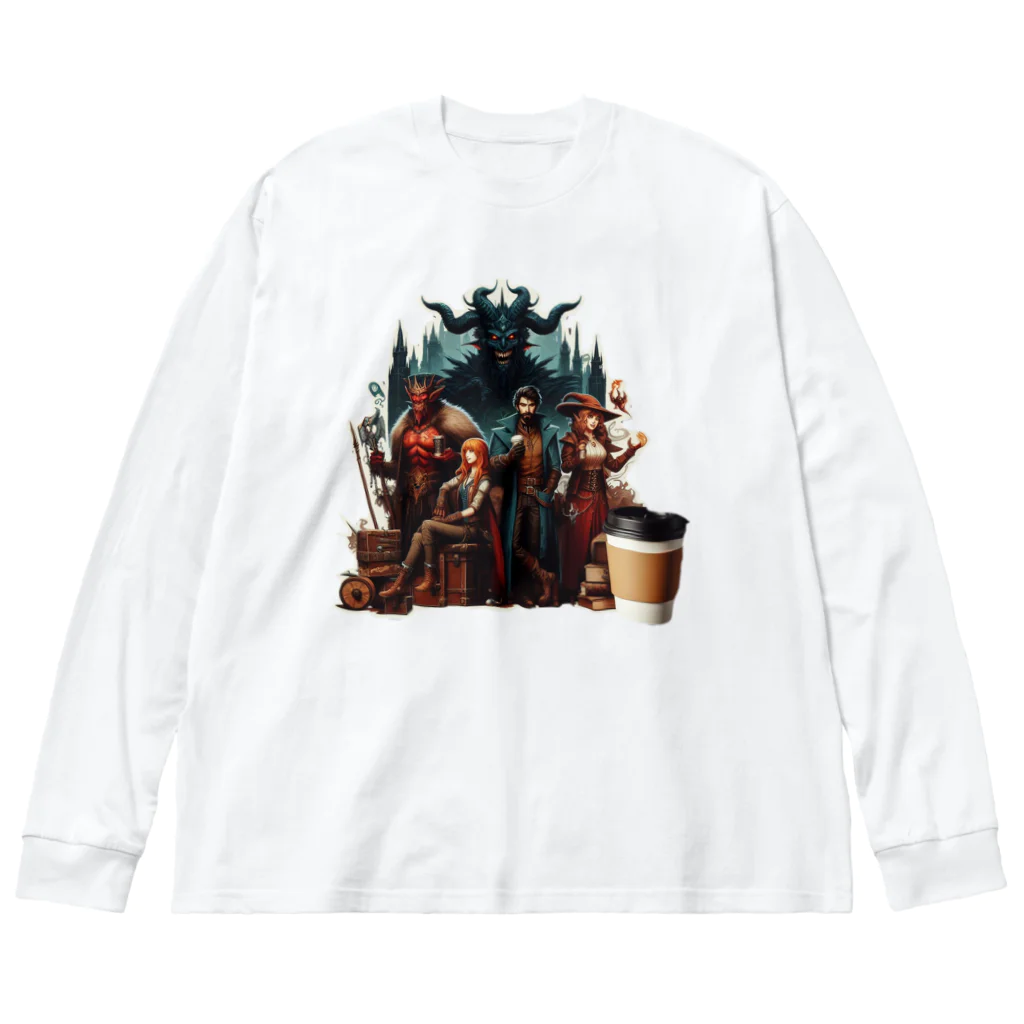 Mamechan2021の戦いの後のコーヒータイム Big Long Sleeve T-Shirt