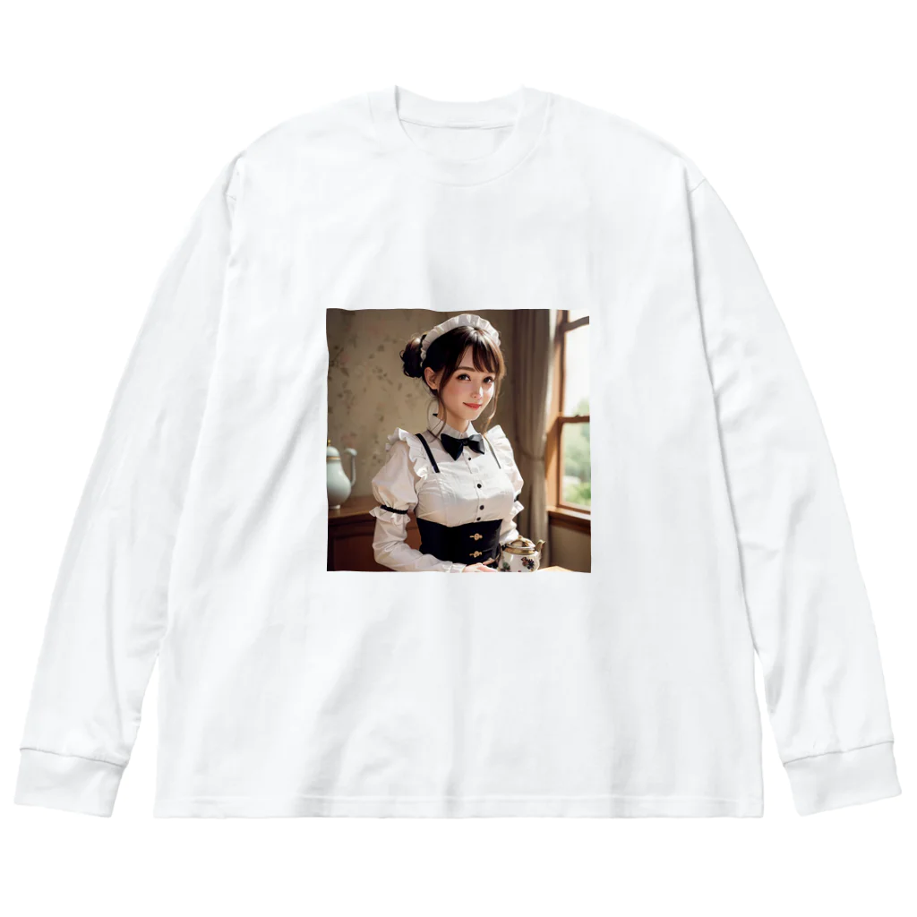 オリジナルグッズショップ KIJITORAのメイドさん Big Long Sleeve T-Shirt