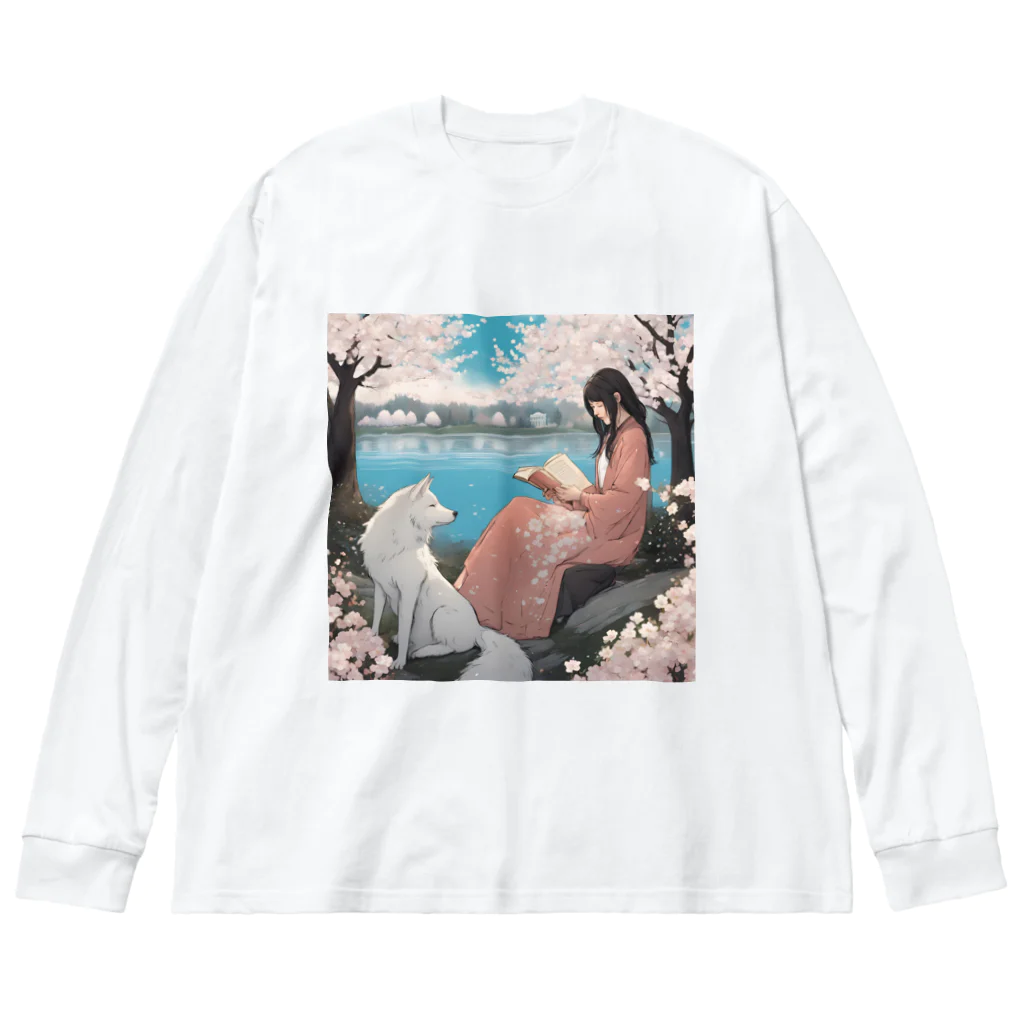 Kotoha-shopの桜の森で読書会 Big Long Sleeve T-Shirt