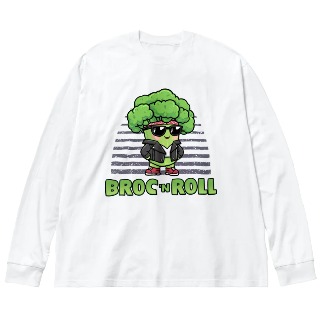 Stylo Tee Shopのブロックンロールのブロッコリー Big Long Sleeve T-Shirt