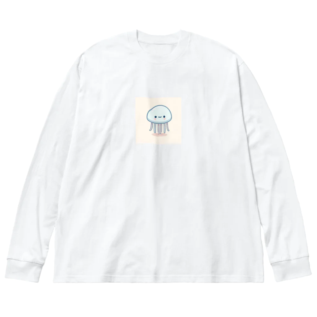 わくわく海の雑貨屋のゆるゆるクラゲちゃん ビッグシルエットロングスリーブTシャツ