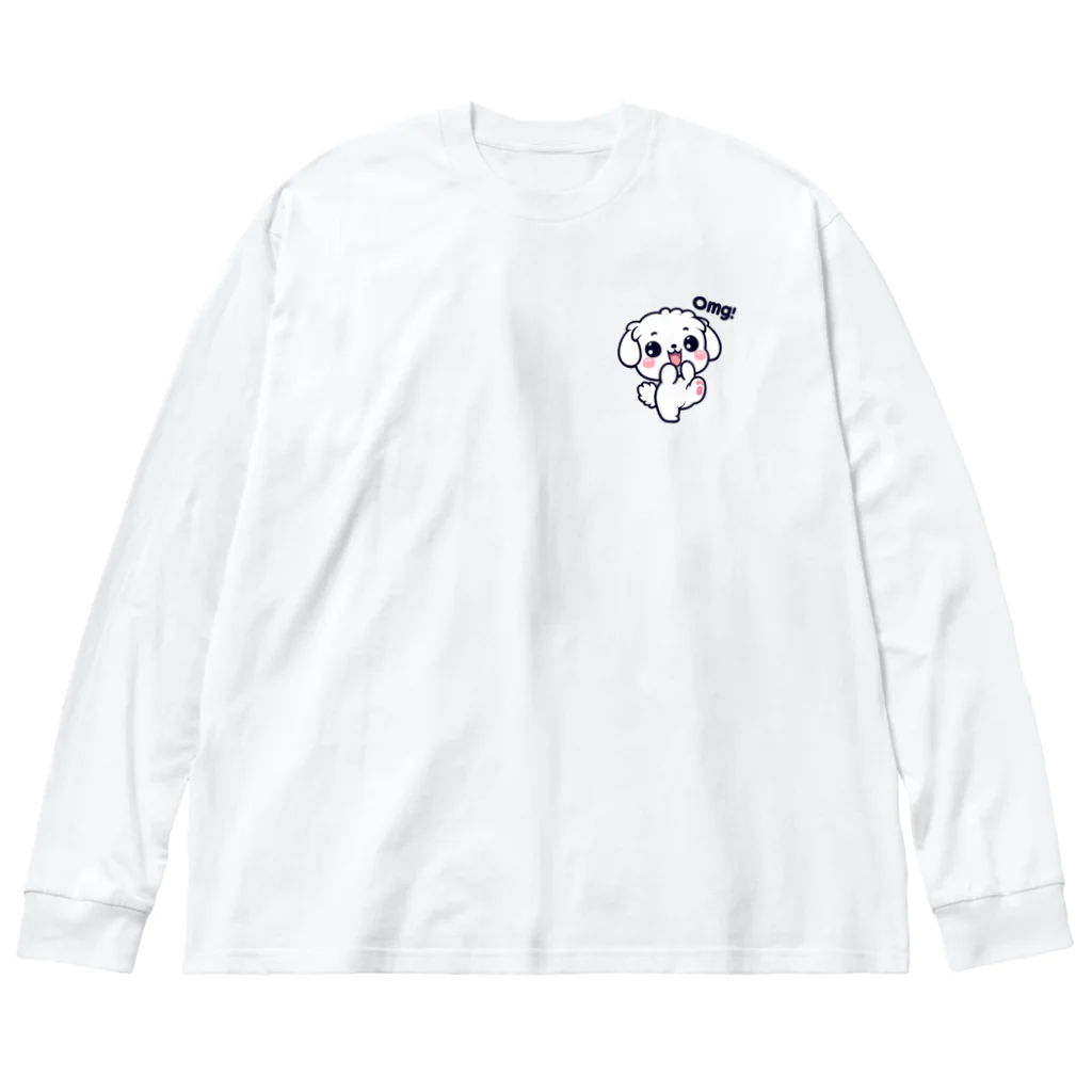 OMG DOG 【オーマイガ ドッグ】のOMG-DOG マルチーズのまるる Big Long Sleeve T-Shirt