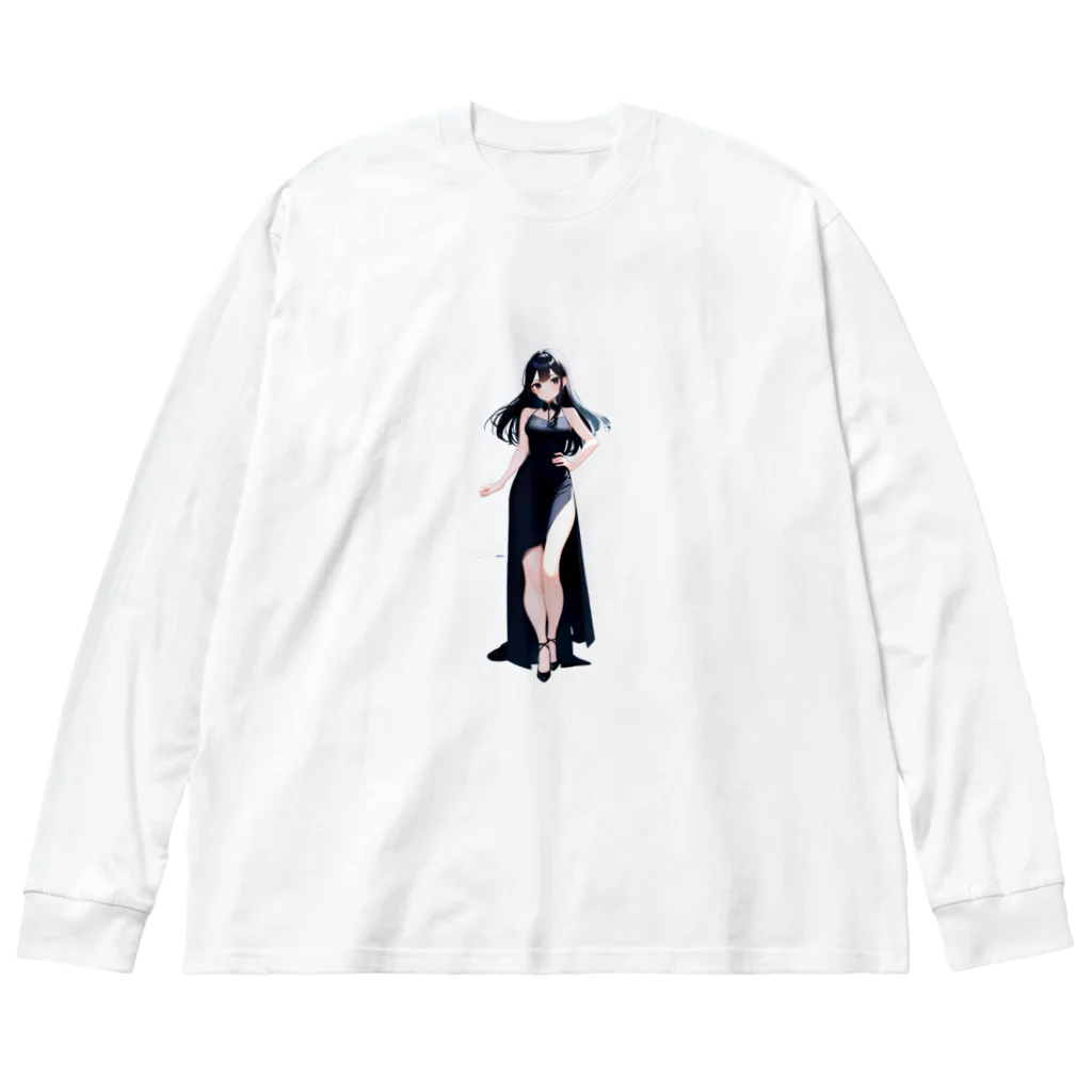 momonekokoのパーティー前の彼女 ビッグシルエットロングスリーブTシャツ