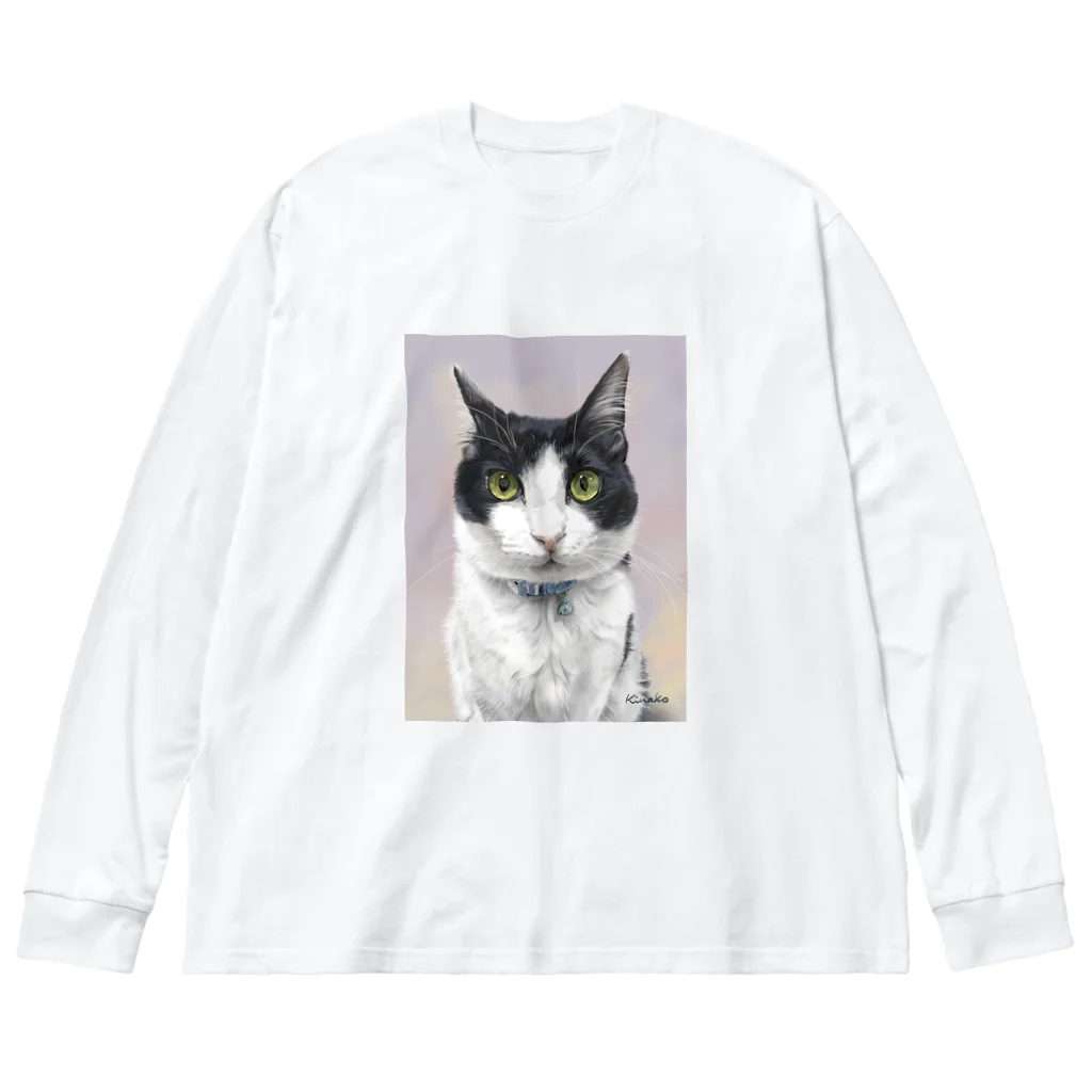 kinako-japanのハチワレ　凪ちゃん Big Long Sleeve T-Shirt