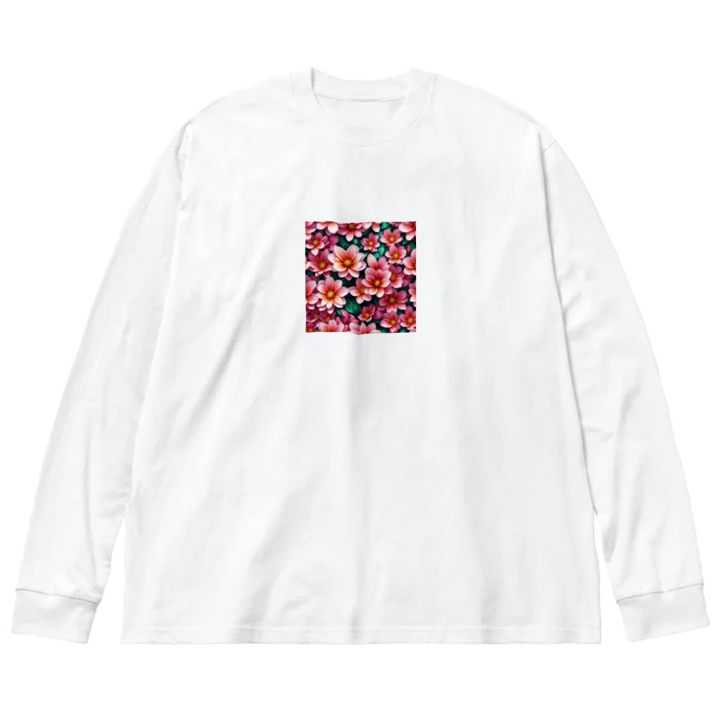 OTIRUBUTUBUTUの赤い花 Big Long Sleeve T-Shirt