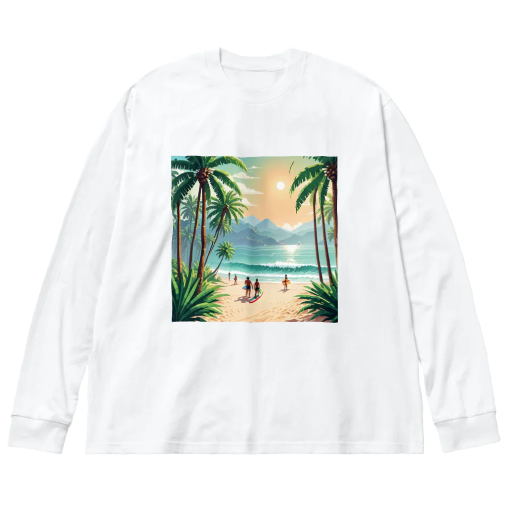 Paradise ExploreのPalm Breeze Bliss ビッグシルエットロングスリーブTシャツ