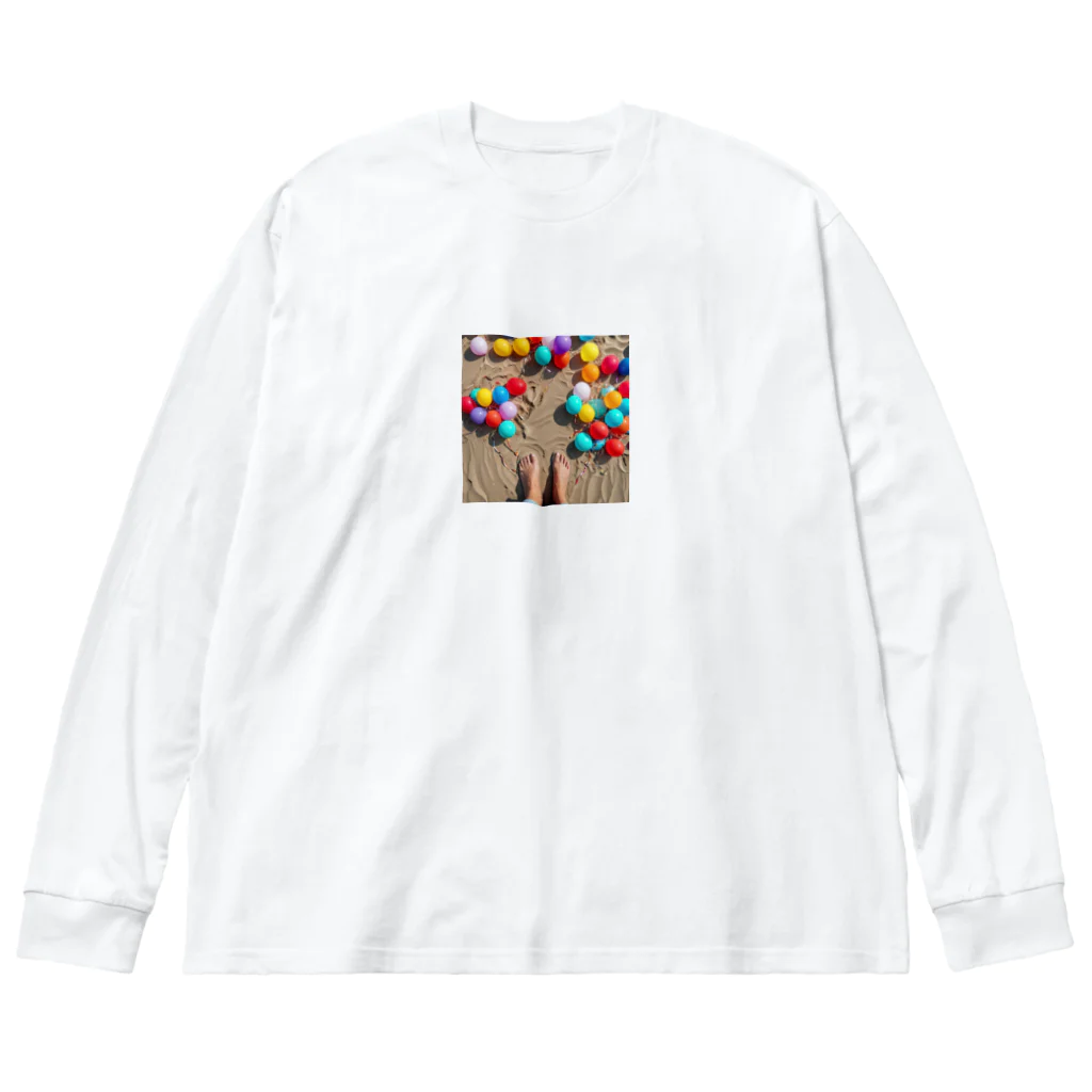 hitayakiの素足で歩く熱い砂浜 Big Long Sleeve T-Shirt