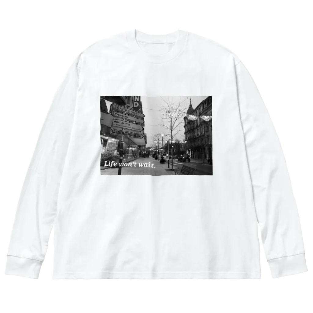 odan5のおしゃれな町並み写真デザイン ビッグシルエットロングスリーブTシャツ