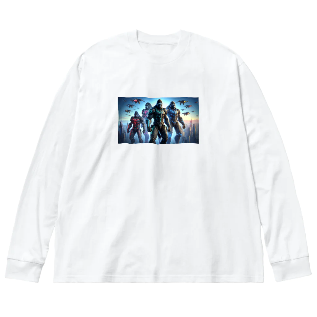 Animal_hero-457_AsukaYamamotoの立派なゴリラ Big Long Sleeve T-Shirt